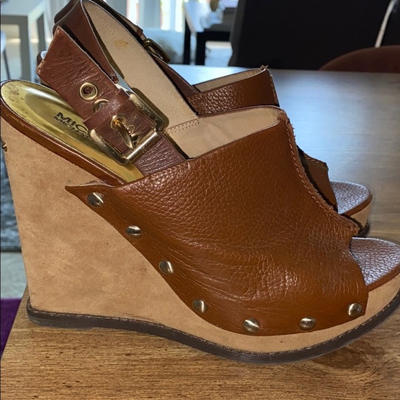 MICHAEL Michael Kors Shoes - Michael Kors suede leather wedge with buckle